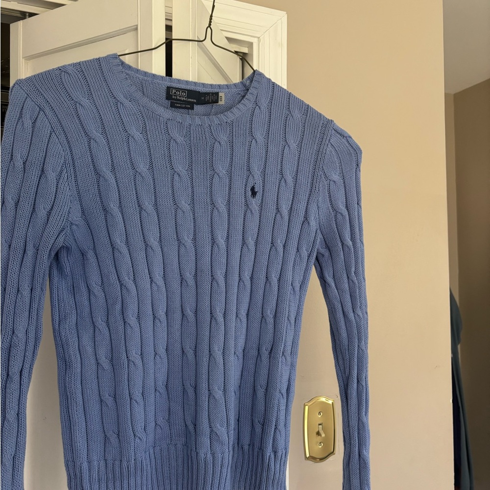 Polo by Ralph Lauren women’s Blue Cable Knit Sweater
